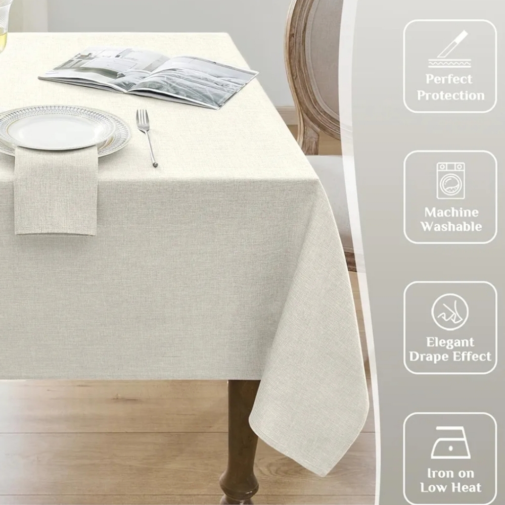 Softalker Rectangle Tablecloth Waterproof Wrinkle Free 52 X 70 Brand New!